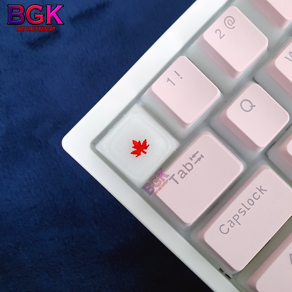 Keycap Artisan Maple Lá Phong OEM Profile Chất Liệu Resin Đổ Lớp Nút Bàn Phím Cơ
