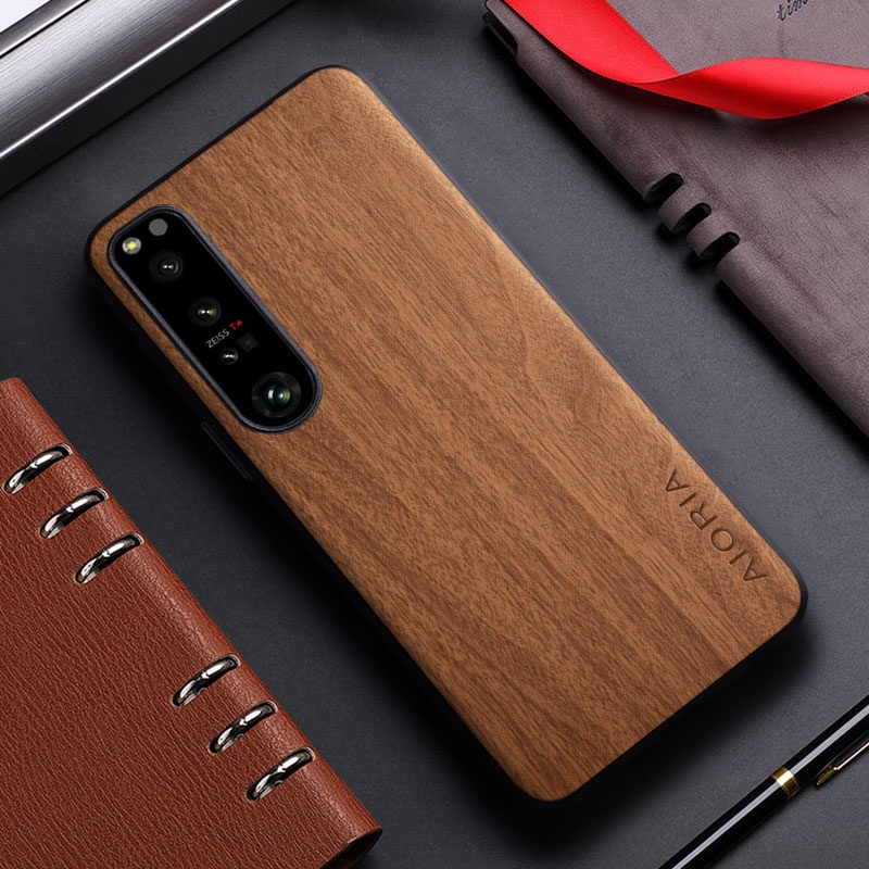 Ốp điện thoại Cho sony xperia 1 iv 5 1 iii funda Họa Tiết Gỗ Tre Da Desihn coque Ốp điện thoại Cho sony xperia 1 iv 5 1 iii