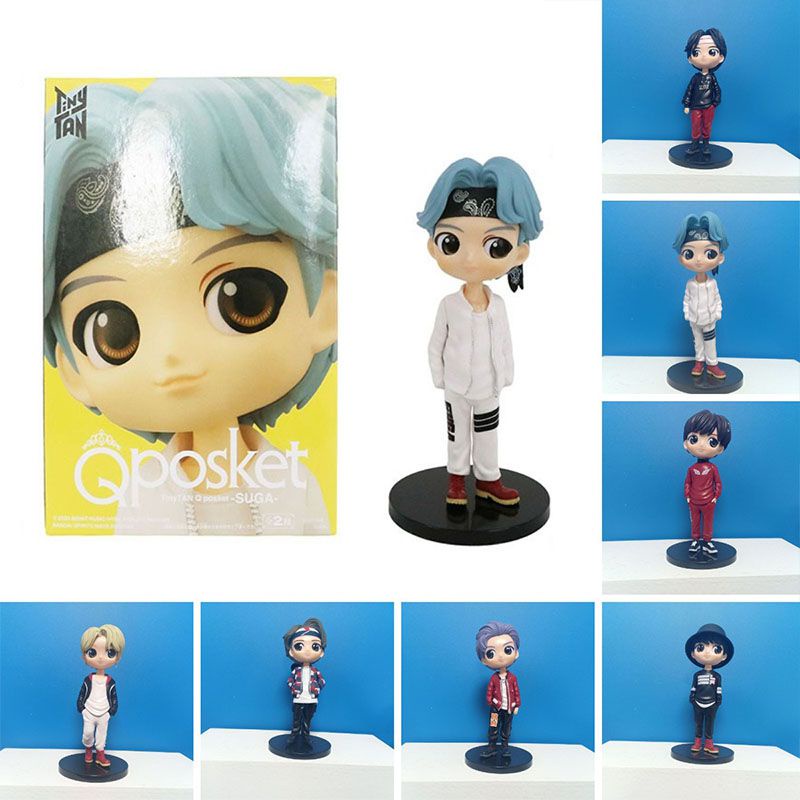 Mô Hình Búp Bê Nhóm Nhạc BTS Mini Bằng PVC Để Bàn Trang Trí