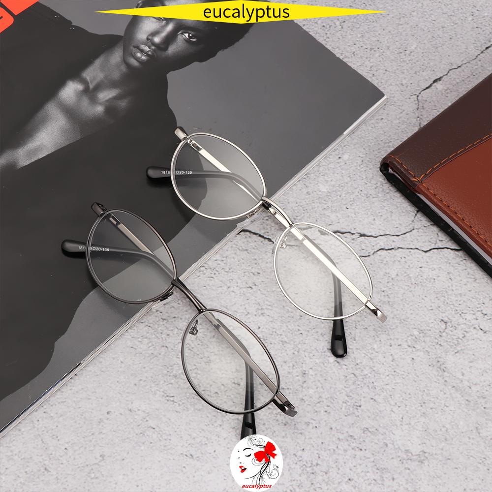 🌱EUPUS🍀 Metal Half Moon Ultra Light Resin +1.00~+4.0 Diopter Eyeglasses Reading Glasses