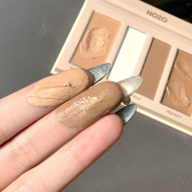 Phấn tạo khối🍑FREESHIP🍑Bảng Tạo Khối trang điểm 4 Ô Kem + Phấn Lì Kết Hợp Nozo Contouring | BigBuy360 - bigbuy360.vn