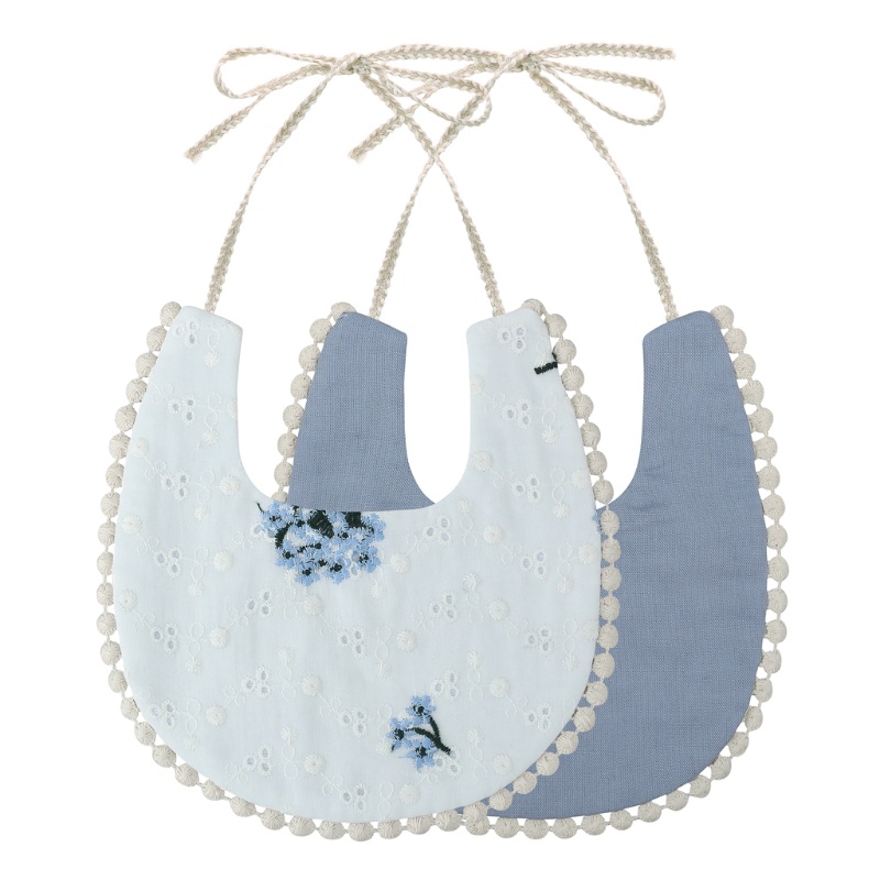 Yếm Ăn Sát Nách In Họa Tiết Hoa Chống Bẩn Cho Bé Sơ Sinh