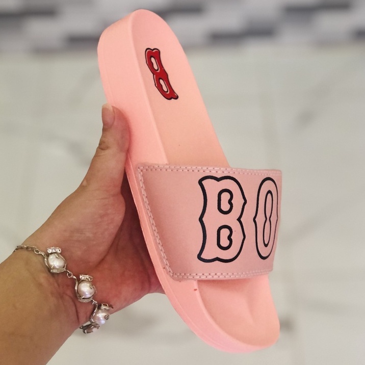 Dép unisex 𝐌𝐋𝐁 𝐁𝐎𝐒𝐓𝐎𝐍 ❤️FREESHIP + Hộp❤️ dép mlb quai ngang thể thao nữ in Boston nhiều màu