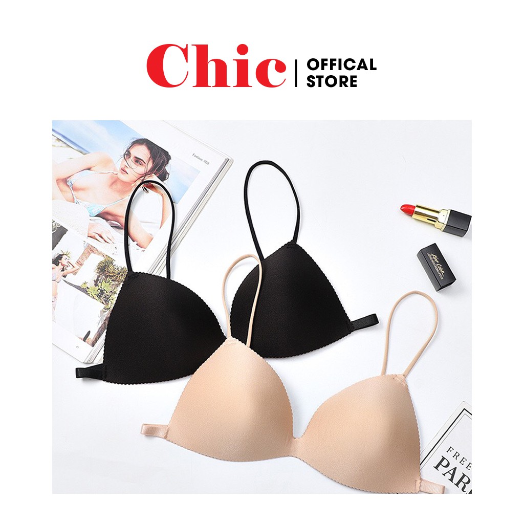 Áo Ngực CBT1BRA13 Áo Bra Su Đúc Hàng Loại 1 CHIC Dây Mảnh Cài Sau Cực Hot Siêu Thoải Mái Mỏng (Freesize 45-65kg)