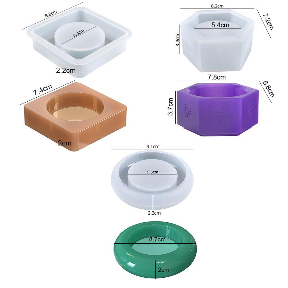 Khuôn Oval Silicone Làm Đế Nến Epoxy Resin Thủ Công