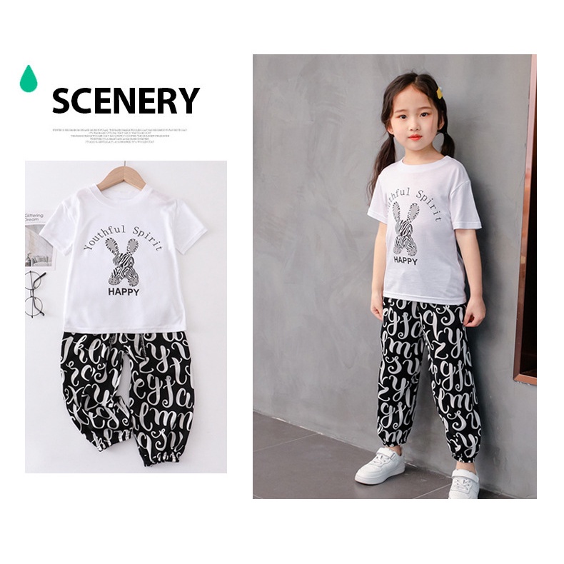 Bộ Đồ Hai Mảnh Áo Tay Ngắn Và Quần Dài Đến Mắt Cá Chân Và Quần Dài Tới Mắt Cá Chân Và Quần Dài Cỡ 80-150cm Cho Bé Sơ Sinh