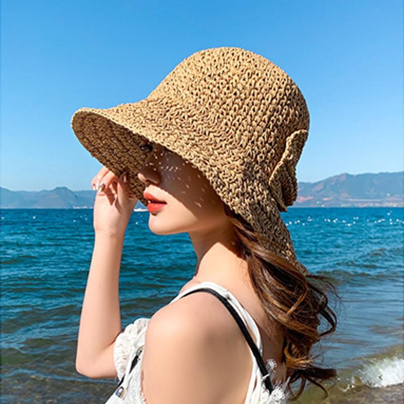 Nón tai bèo thiết kế màu trơn phong cách Retro cho phái nữ