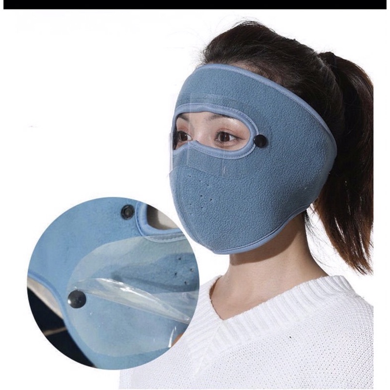 [FREESHIP❤️] Khẩu trang nija nỉ có kính bảo vệ mắt che kính và không kính màu ngẫu nhiên