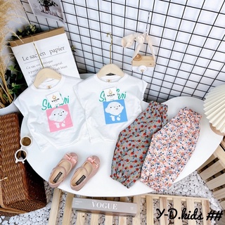 Set quần thô ngố áo cotton cho bé gái cực dễ thương