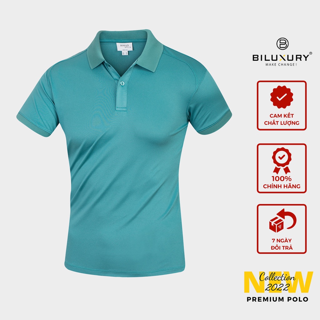 Áo polo nam cổ bẻ Biman by Biluxury thun co giãn thoải mái lịch lãm 5APCT015