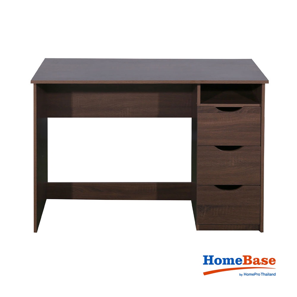 HomeBase FURDINI Bàn học bàn làm việc bằng gỗ 4 ngăn tủ bằng gỗ ép D110xR50xC76cm màu nâu quả óc chó