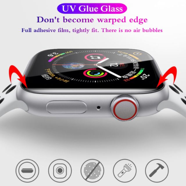 [Mã ELORDER5 giảm 10k đơn 20k] Dán Màn Hình Cường Lực UV Apple Watch đủ size 38 , 40 , 42 , 44 mm