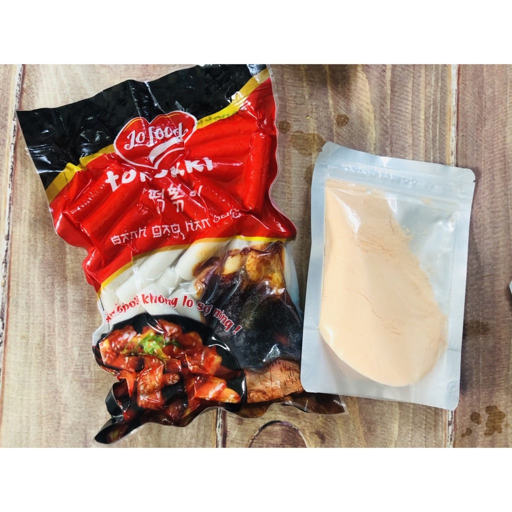 combo 500g bánh gạo Jofood kèm 100g bột phô mai Hàn Quốc