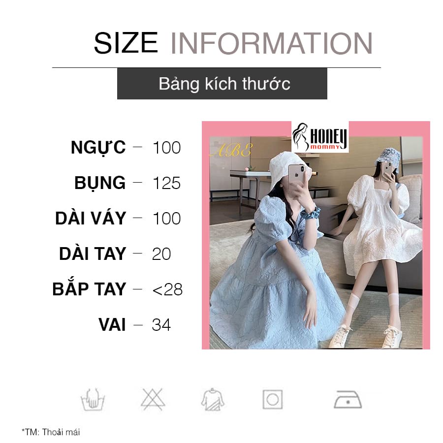 Đầm Bầu Váy Bầu Babydoll Xinh Xắn Dễ Thương Mùa Hè Đi Chơi Dự Tiệc Form Rộng HD2705 Honey Mommy