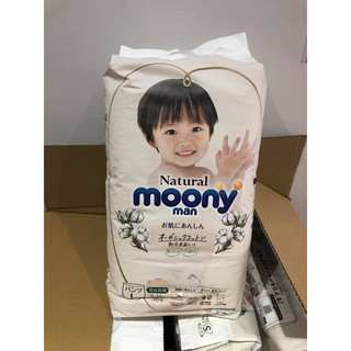 Bỉm moony natural dán/quần nội địa nb63/s58/m46/l38/m46/l36/xl32