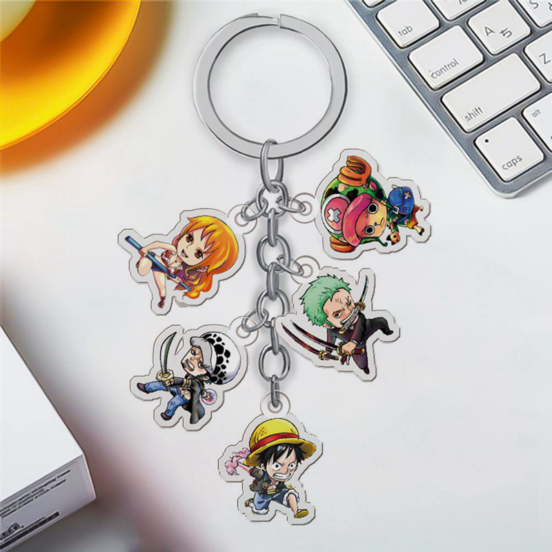 flowersqueen Móc khóa hình nhân vật hoạt hình One Piece độc đáo