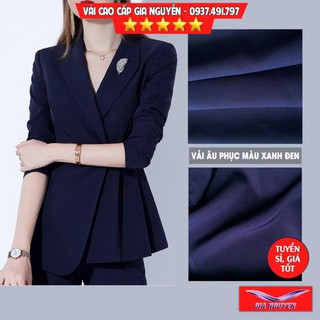 Vải Gill Ý-Gill Ý màu xanh đen-Đứng form-Dáng đẹp-may vest-quần học sinh không nhăn-không xù-co giãn nhẹ-đứng form.