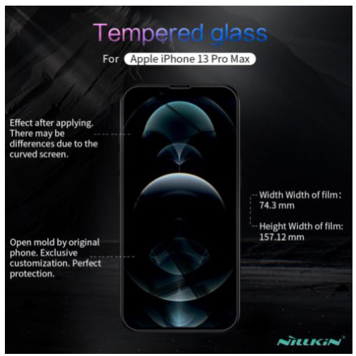 Kính cường lực Nillkin trong suốt iPhone 13/13 Pro/13 Pro max Chính hãng