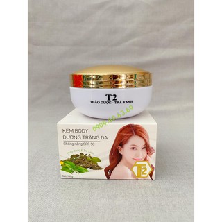 Kem T2 Dưỡng Trắng Da Toàn Thân Body T2 THẢO DƯỢC TRÀ XANH 180g
