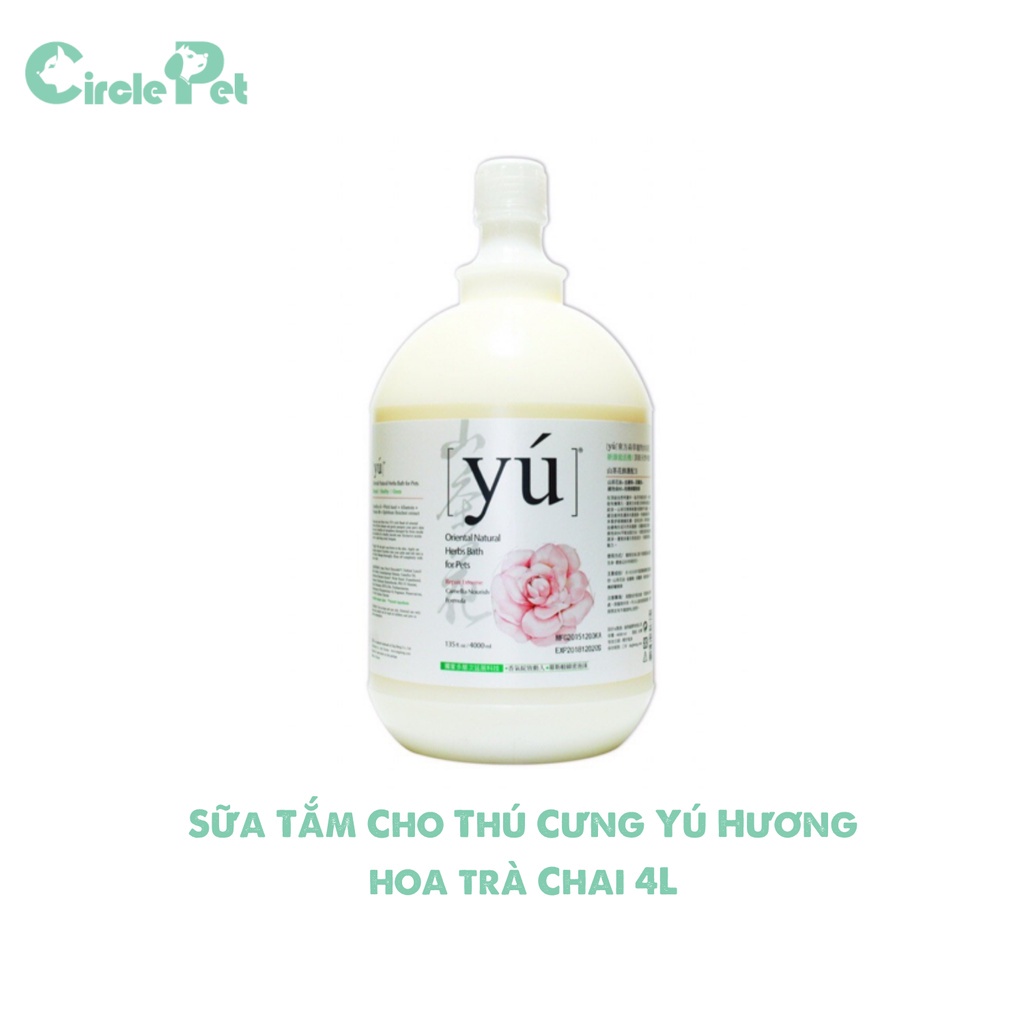 Sữa Tắm Cho Thú Cưng Yú Chiết Xuất Từ Thiên Nhiên Nhiều Hương Thơm Chai 4L - Circle Pet
