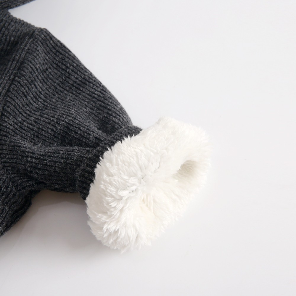 Áo Liền Quần Sanlutoz Màu Xám Đậm Có Mũ Dễ Thương Cho Bé Gái/bé Trai