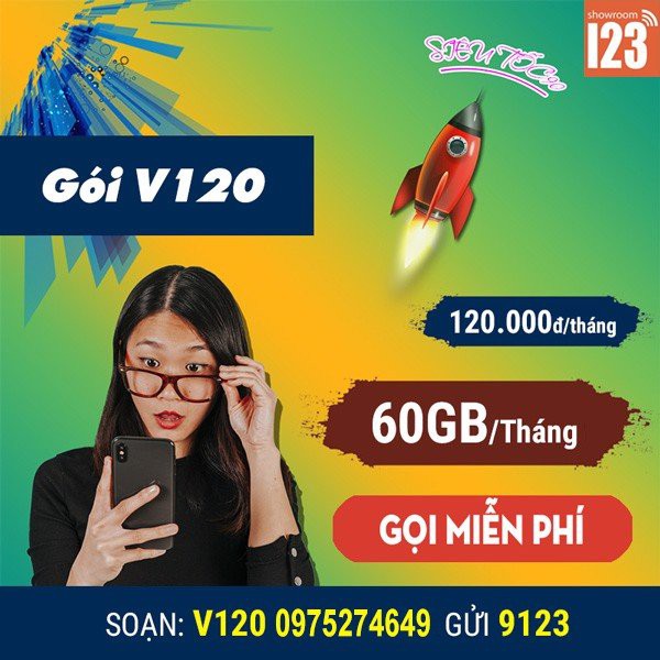 Sim 4G Viettel gói V90 mới 120GB/tháng, free gọi nội mạng, 90k/tháng