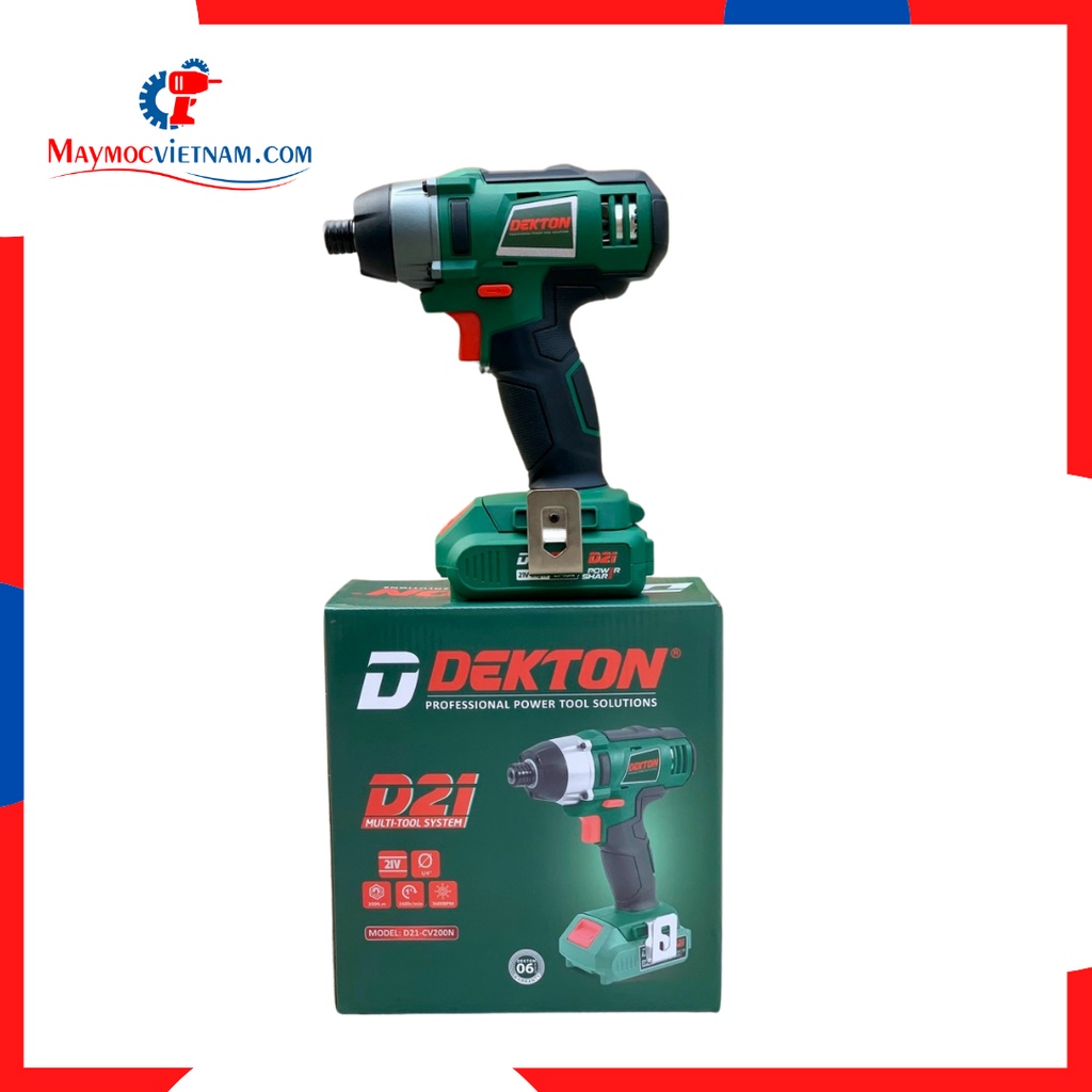 D21-CV200N Máy Vặn Vít Dekton (PinD21/Chổi Than/200Nm)