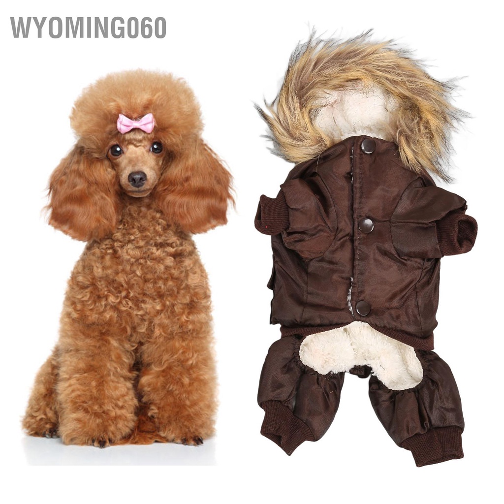 [Hàng Sẵn] Áo khoác cho chó có đệm bông và Polyester Ấm áp  mềm mại thoải mái thú cưng mùa thu đông vừa nhỏ 【Wyoming060】