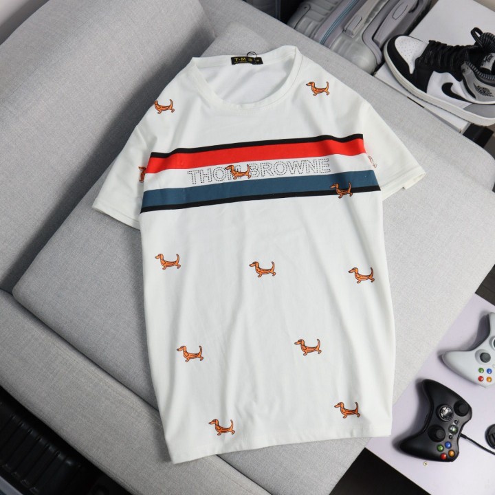 FREE SHIP Mẫu HOt Áo Thun Nam Polo Cổ Tròn THOMBROWGN Chú CÚn Lưng Dài SIêu HOt CB