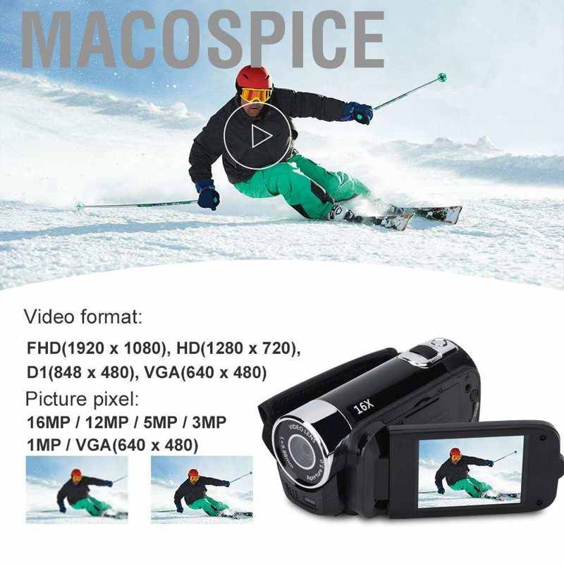 Macospice HD 1080P Digital Video Camera 16X ZOOM WiFi Camcorder DV Support 32G Memory Card | BigBuy360 - bigbuy360.vn