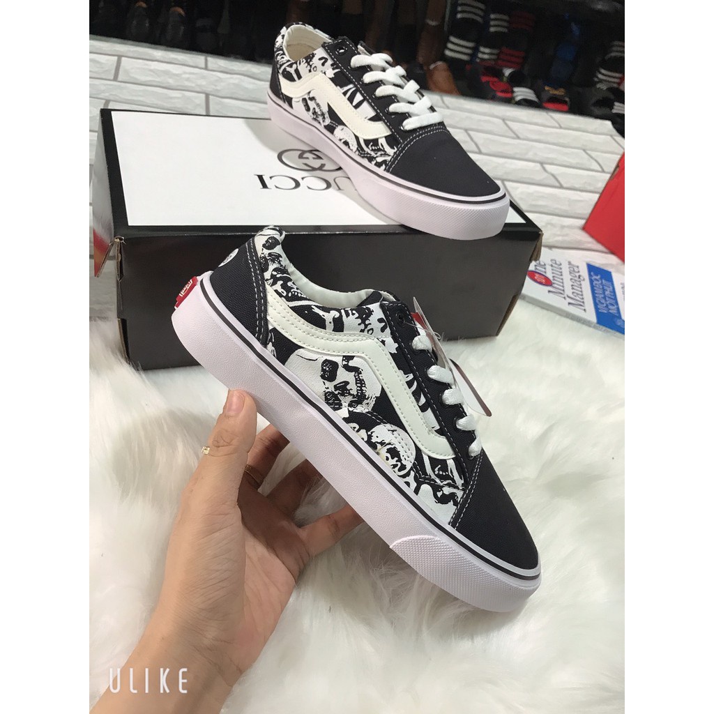 Giày 𝐕𝐀𝐍𝐒 old skool skulls đầu lâu size 36->43 NAM NỮ, Giày thể thao vans bản đẹp đầy đủ phụ kiện