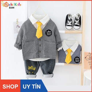 Set áo khoác trẻ em 3 món , quần áo trẻ em từ 8 tháng đến 4 tuổi - B286
