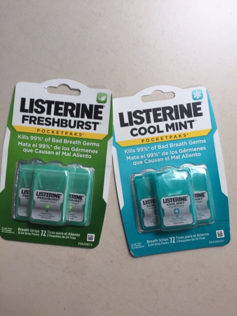 Miếng ngậm thơm miệng, diệt khuẩn Listerine Pocketpaks