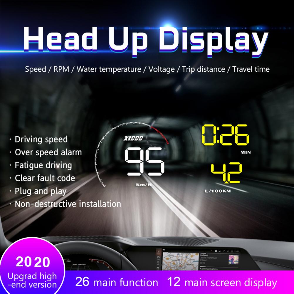 ✨HA Ô tô HUD Head-up Display OBD2 Công cụ chẩn đoán mã lỗi Máy chiếu Cảnh báo bảo mật
