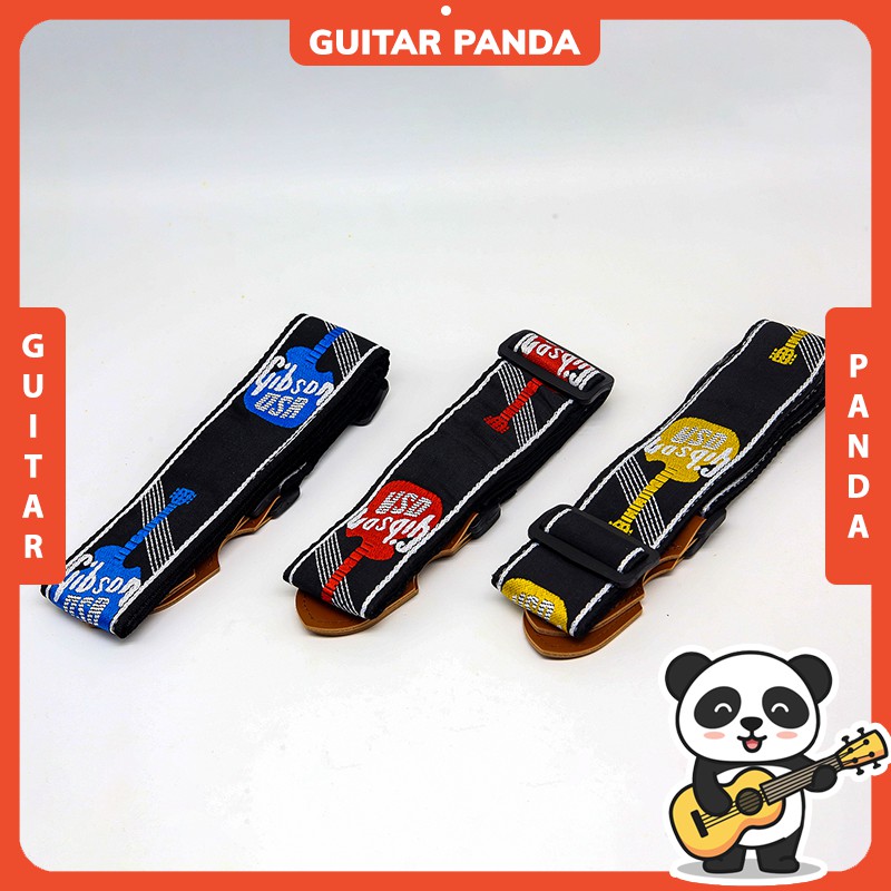 Dây Đeo Đàn Guitar Ghita Điện Bass Ukulele Gibson Guitar Panda