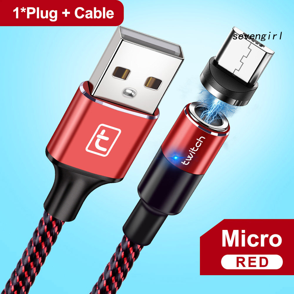 Cáp Sạc Nhanh Từ Tính Sev-3A Micro Usb Type C Cho Iphone Android Phone