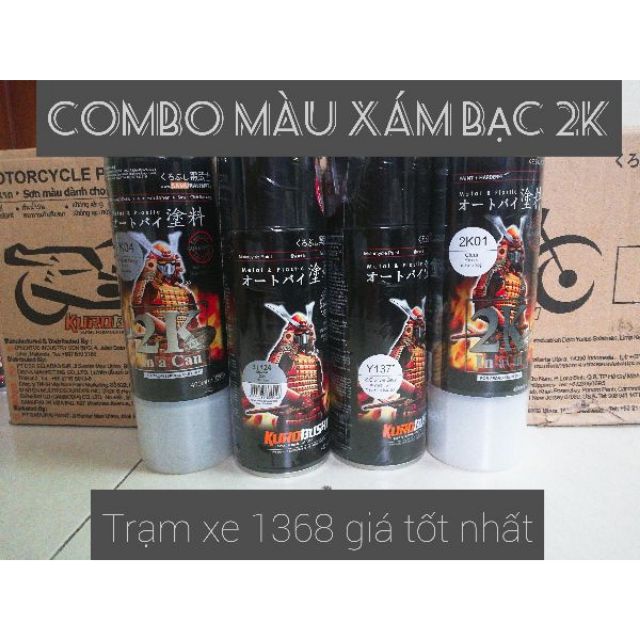 SƠN SAMURAI - COMBO SƠN LỐC MÁY MÀU XÁM BẠC 2K CAO CẤP