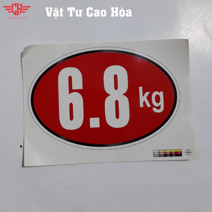 Tem số ký máy giặt Tem kg