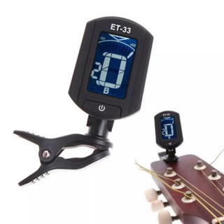 Tuner guitar máy lên dây đàn guitar đủ pin (ET33 bao bì mới)
