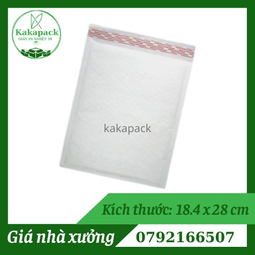 Túi đóng gói có lót xốp bong bóng khí 18.4x28 có tác dụng chống sốc bảo vệ hàng, chống nước chống thấm (10 túi)