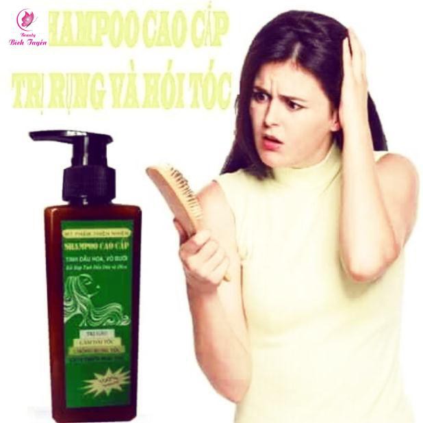 Dầu gội kích thích mọc tóc tinh dầu bưởi shampoo cty Hải đào