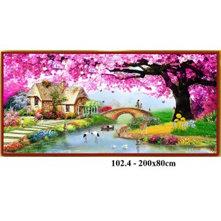 Tranh đính đá đính kín 102.4 200x80cm