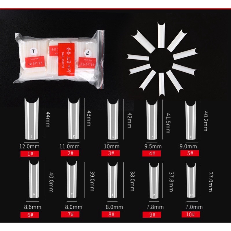 Móng nối típ ống tre phom dài