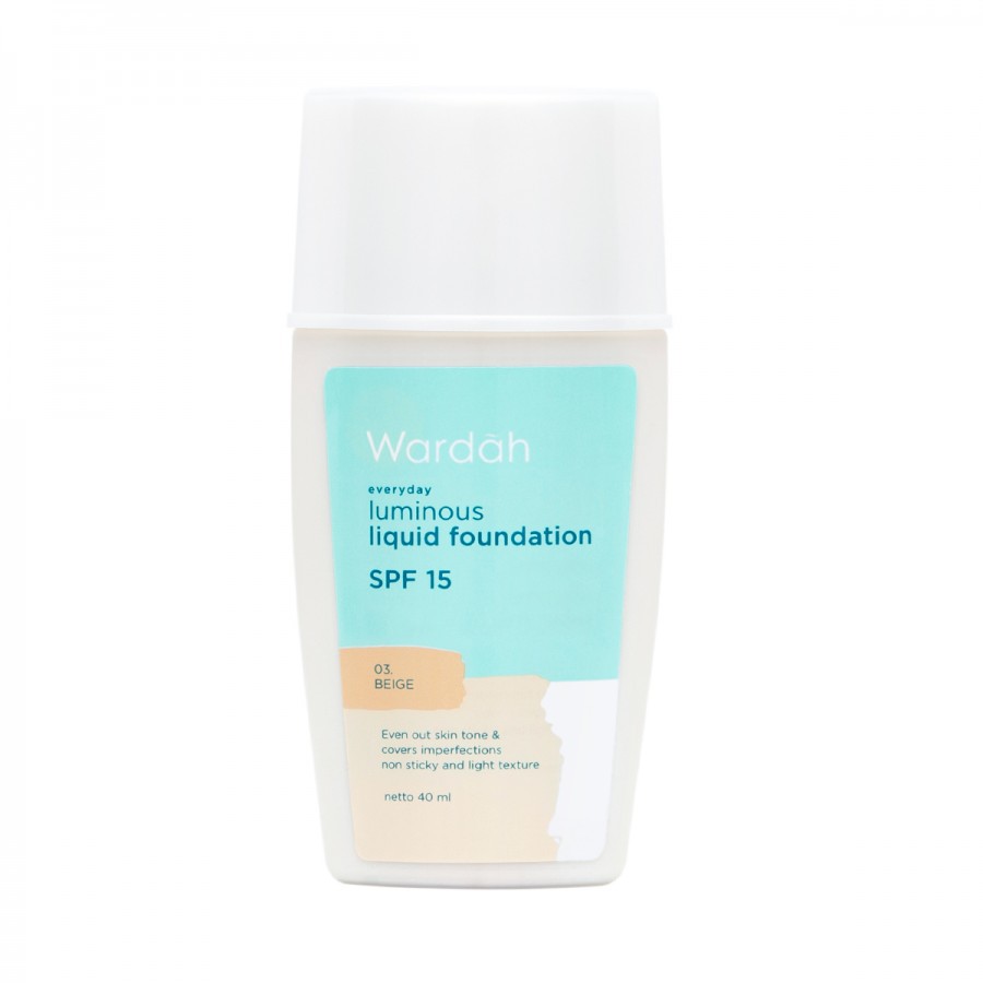 (hàng Mới Về) Kem Nền Dạng Lỏng Dạ Quang Chống Nắng Spf 15 Wardah Everyday