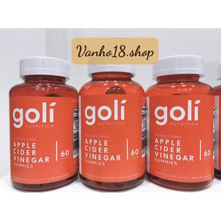 Kẹo dẻo Giấm Táo Giảm Cân Goli Mỹ 60 viên