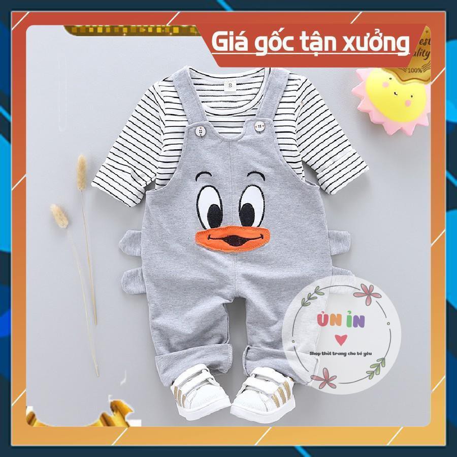 Set Yếm dài tay thu đông cực Cute cho bé 7-18kg