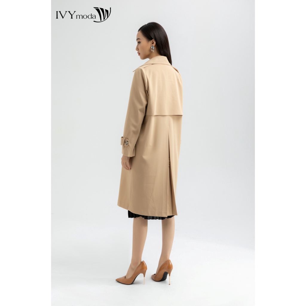 Áo khoác nữ dáng dài cài khuy IVY moda MS 71C5977