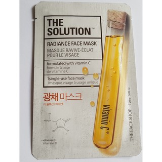 Mặt nạ giấy The Solution Radiance Face Mask (Vitamin C)