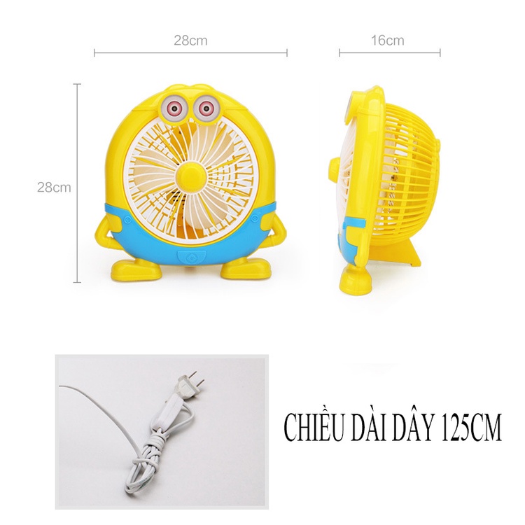 ( Loại 1 ) Quạt Mini Để Bàn Hình Thú Cắm Điện - Quạt để bàn văn phòng, để giường