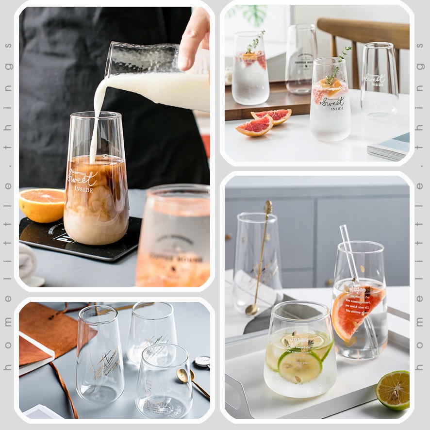 Ly thủy tinh tròn in chữ | BigBuy360 - bigbuy360.vn